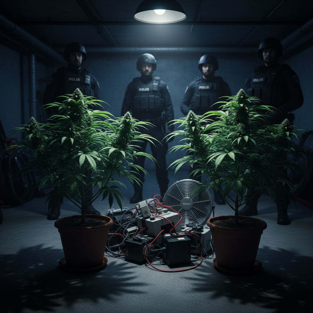 Augustów: Plantas de cannabis ilegales halladas en un sótano