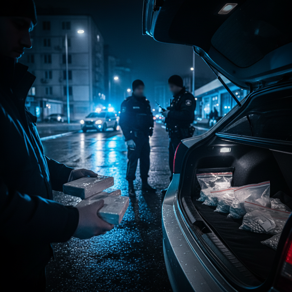 Augustów: incautan 4 kg de droga y detienen a dos