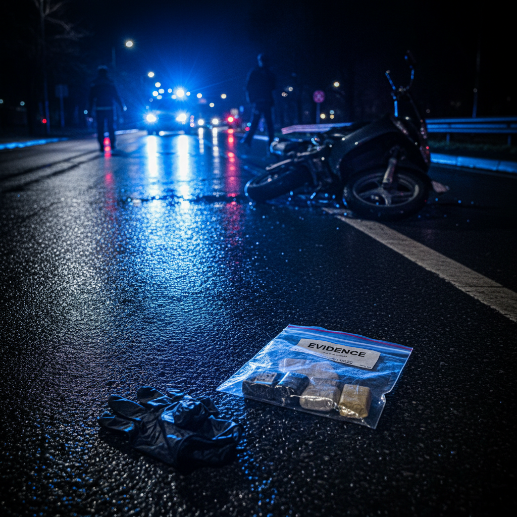 Sztabin: Drunk scooter rider stopped with narcotics