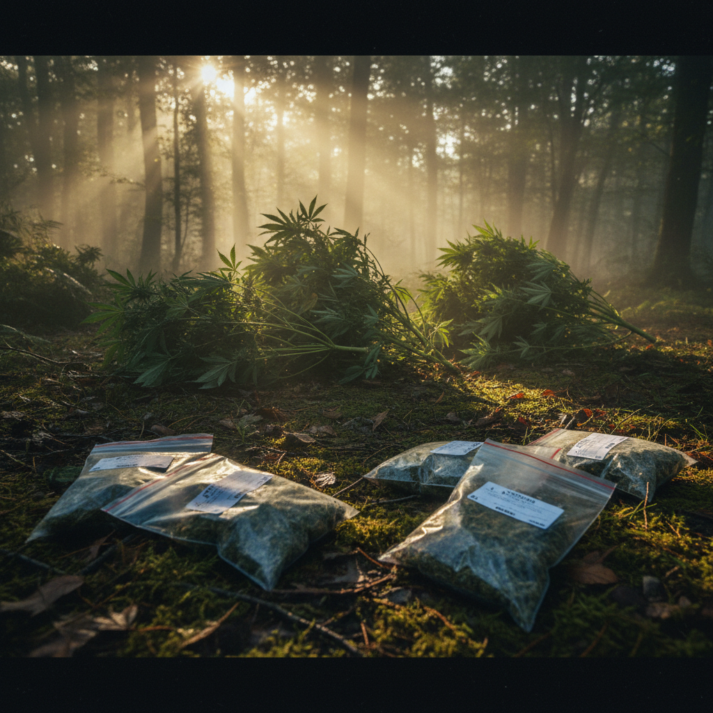 Plantage im Wald: Polizei entdeckt über 170 Cannabissträucher