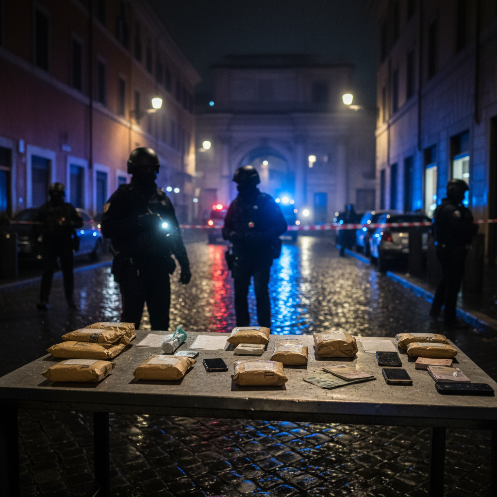 Roma: cinco detenidos y cocaína incautada