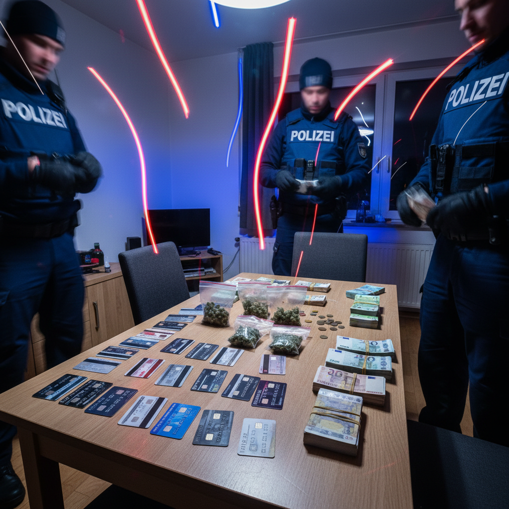 Colonia Holweide: registros, tarjetas y cannabis incautado