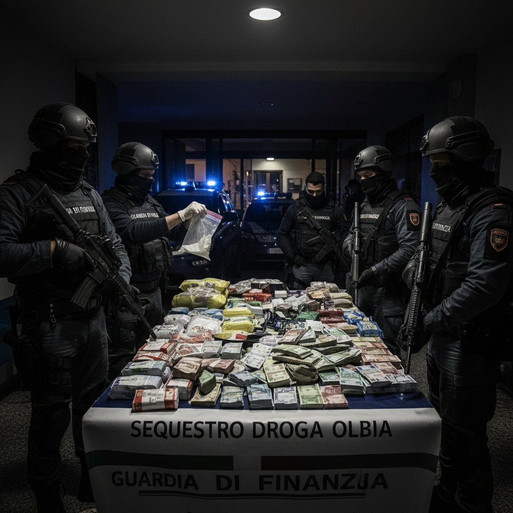 Redada Olbia: 1,5 kg drogas, dark web y Telegram