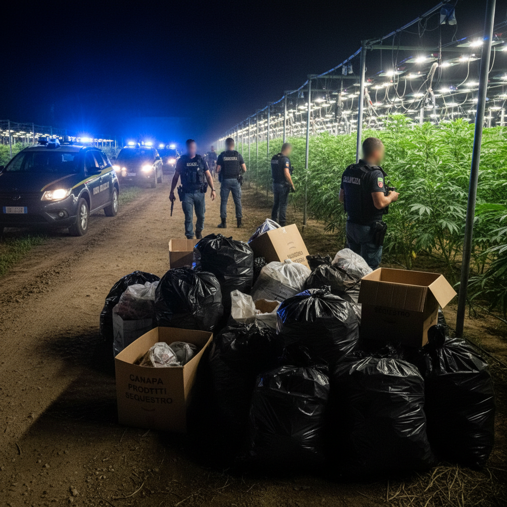 Cagliari: Record seizure of four tonnes of hemp